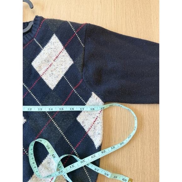 Evan Picone Merino Wool Sweater Shoulder Padded Medium Grandpacore 2258 - Picture 8 of 11